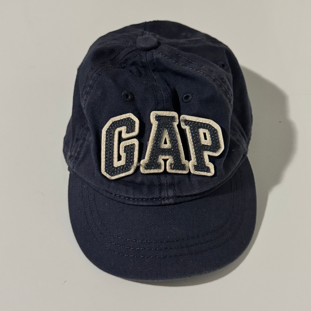 Size XS / S - Gap Kids Navy Blue Logo Baseball Cap Hat Cotton